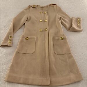 3.1 Phillip Lim Tan Sweater Jacket with Gold Buttons